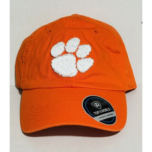 Clemson Tigers Top Of The World NCAA Orange Hat Cap Men's Adjustable Strap NEW - Picture 1 of 2